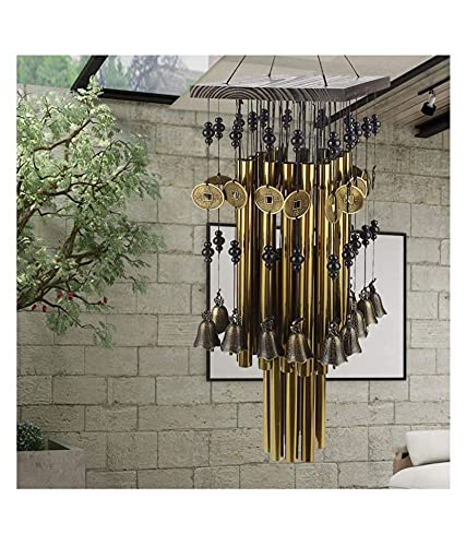CopperStudio Brass Tube Wind Chimes Copper Bell Decoration Wind Chime Gift for Home Balcony Indoor Outdoor Garden