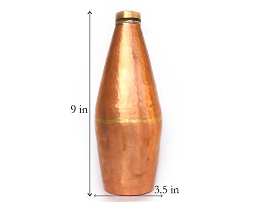 CopperStudio Copper And Brass Bottle, 750ml, Gold